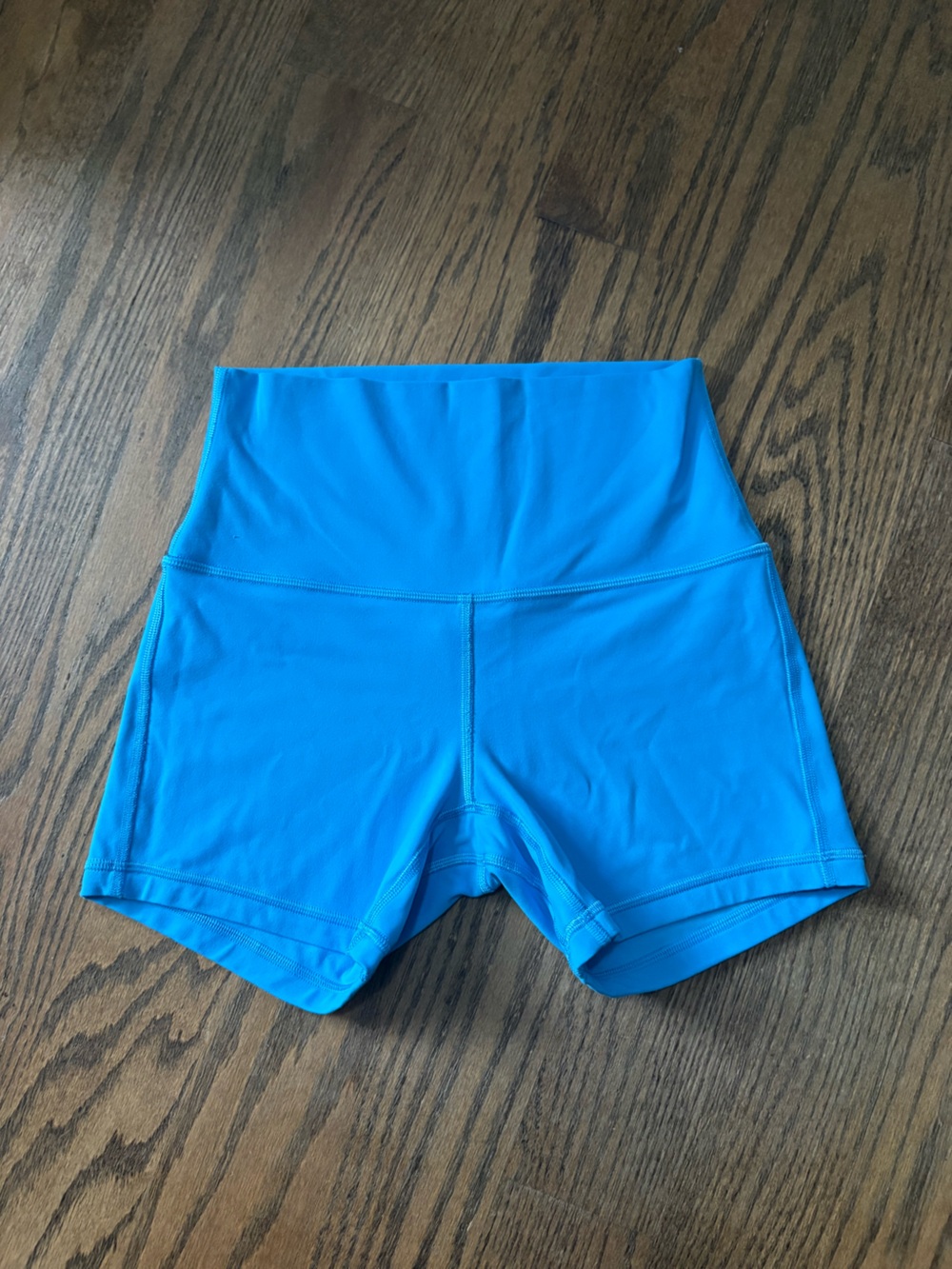 Lululemon High-Rise Biker Shorts in Light Kayak Blue